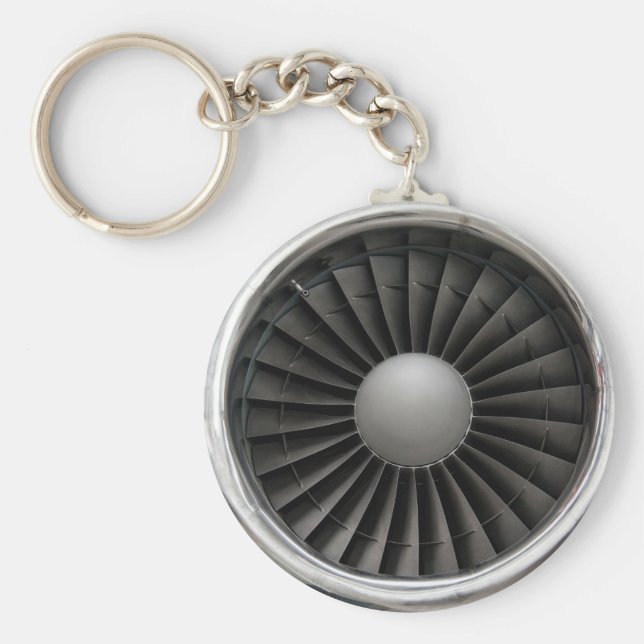 Jet Engine Turbine Fan Key Ring (Front)