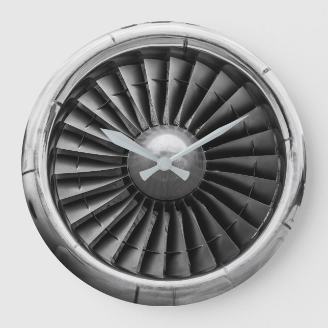 Jet Engine Turbine Large Clock (Front)