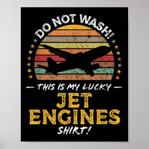 Jet Engines Funny Aeroplane Quote Graphic Poster