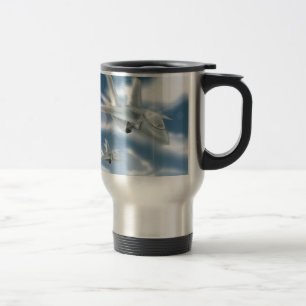 Jet Fighter Aircraft Travel Mug