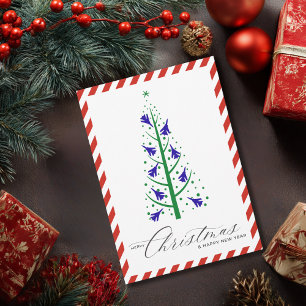Jet Fighter Christmas Tree Family Photo Aviation Holiday Card