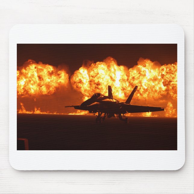 Jet Fighter Flames Mouse Mat (Front)