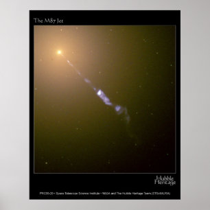 Jet in M87 Hubble Telescope Photo Poster