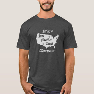 Jet Lag Design Grey Gainsboro Colour T-Shirt