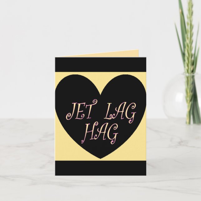JET LAG HAG TRAVEL DESIGN NOTE CARD (Front)