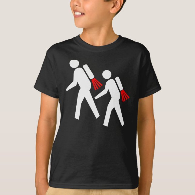 Jet Pack Hikers of the Future T-Shirt (Front)