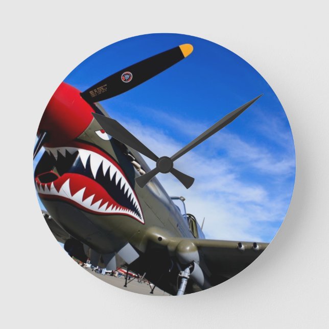 Jet Plane Aircraft Pilot Destiny Congratulations Round Clock (Front)