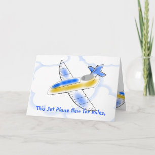 Jet Plane Birthday Card