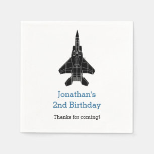 Jet Plane Boy Birthday Napkins (Personalised)