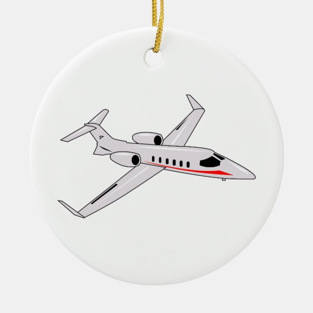 Jet Plane Ceramic Tree Decoration (Front)