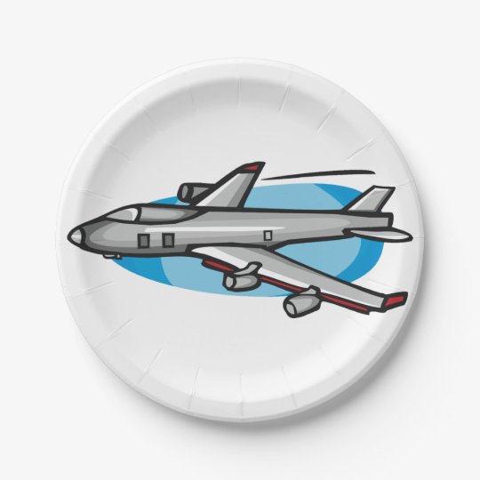 Jet Plane Paper Plates Zazzle.co.uk