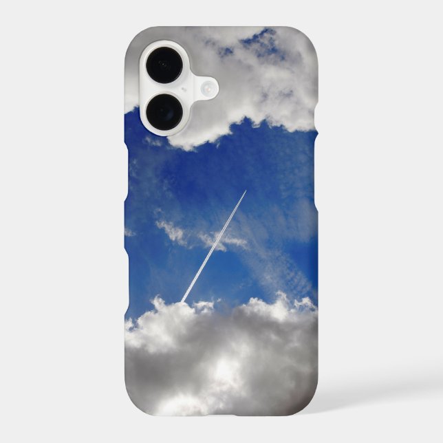 Jet plane trails between clouds (Back)