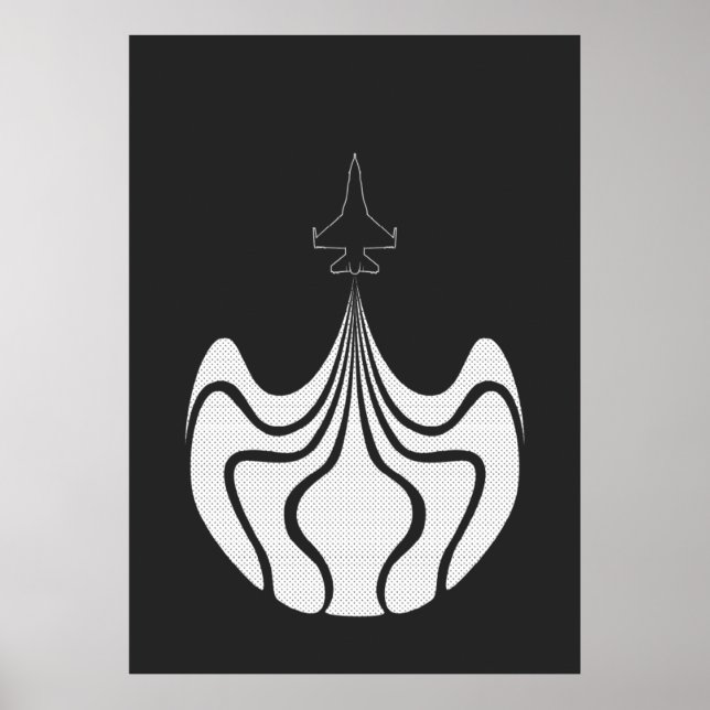 Jet Poster - Black & White (Front)