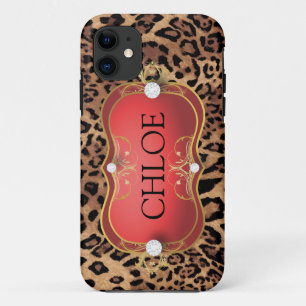 Jet Red Ciao Bella Leopard Phone Case