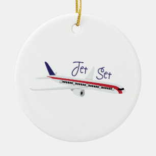 Jet Set Ceramic Tree Decoration