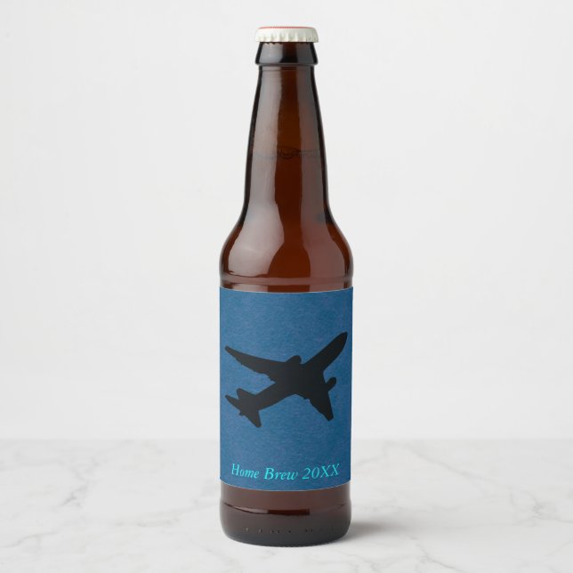Jet Silhouette Beer Bottle Label (Front)