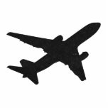 Jet Silhouette Standing Photo Sculpture<br><div class="desc">Silhouette of a jet aeroplane taking off overhead.</div>