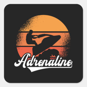 Jet Ski Adrenaline Jet Skiing Water Sports Jetski Square Sticker