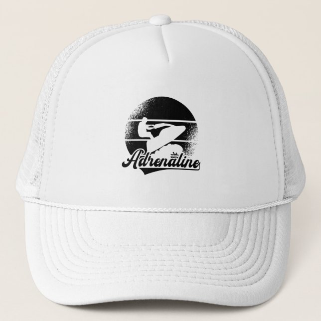 Jet Ski Adrenaline Water Sports Jetski Jet Skiing Trucker Hat (Front)