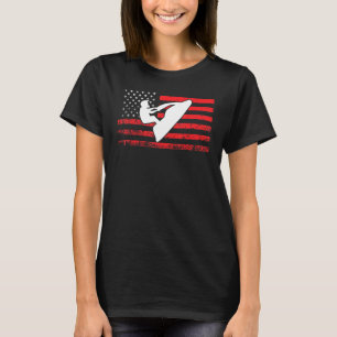 Jet Ski American Flag Jet Skiing T-Shirt