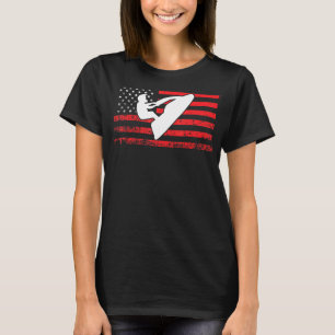 Jet Ski American Flag Jet Skiing T-Shirt