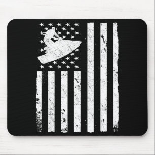 Jet ski american usa flag jetski  mouse mat