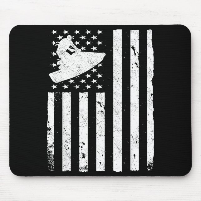 Jet ski american usa flag jetski  mouse mat (Front)