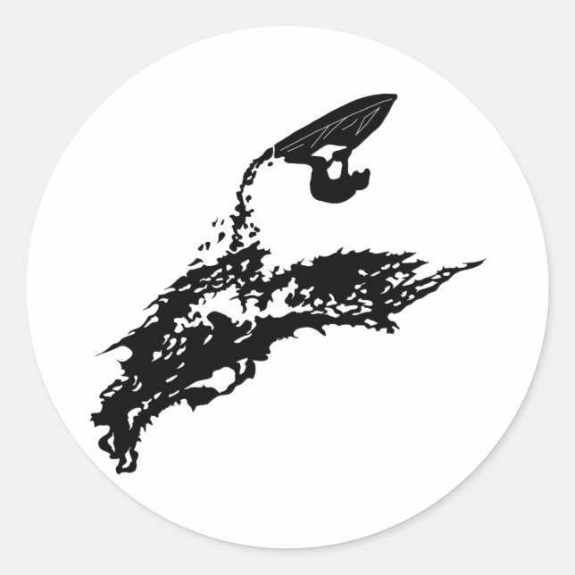 Jet ski big jump classic round sticker (Front)