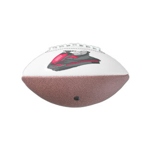 Jet ski cartoon illustration american football