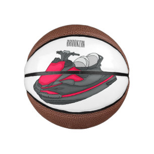 Jet ski cartoon illustration mini basketball