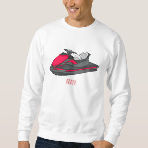 Jet ski cartoon illustration sweatshirt