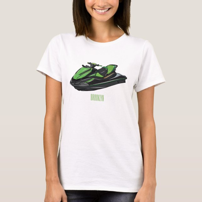 Jet ski cartoon illustration T-Shirt (Front)