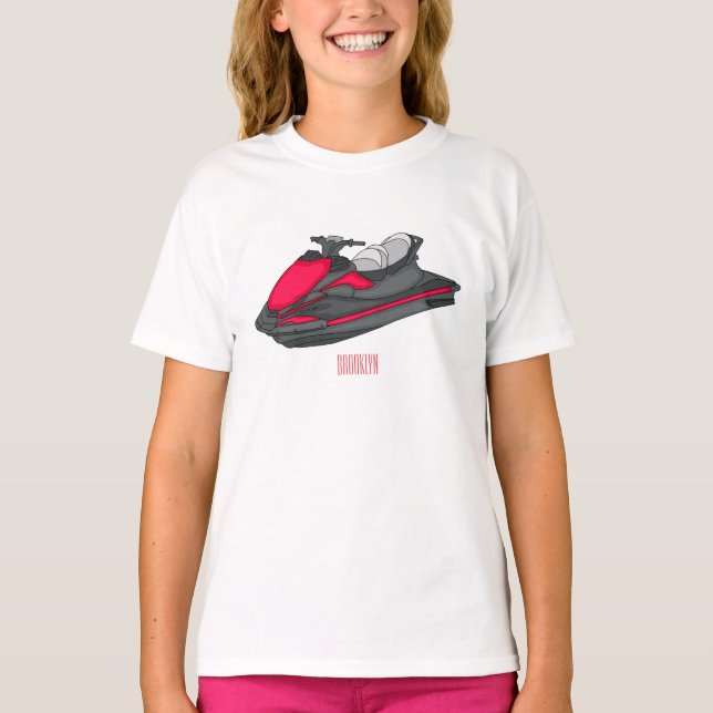 Jet ski cartoon illustration T-Shirt (Front)