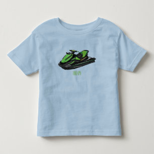 Jet ski cartoon illustration toddler T-Shirt