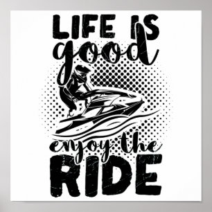 Jet Ski Driver Jet Ski Summer Holiday Sea Gift Poster