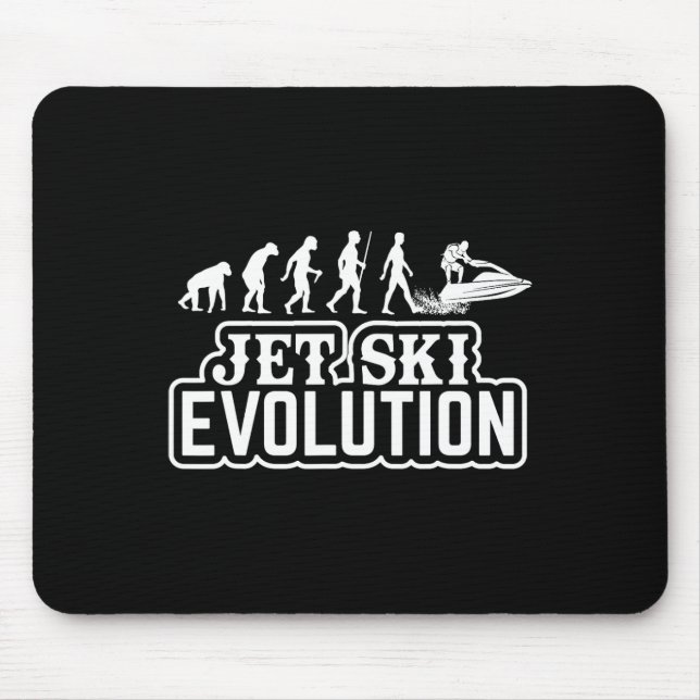 Jet Ski Evolution - Jet Skiing Lovers Sport Swimmi Mouse Mat (Front)