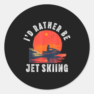 Jet ski for men women dad boy jet skiing driver classic round sticker