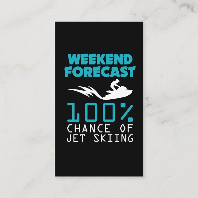 Jet Ski Gift - Vacation Trip Beach Weekend Business Card (Front)