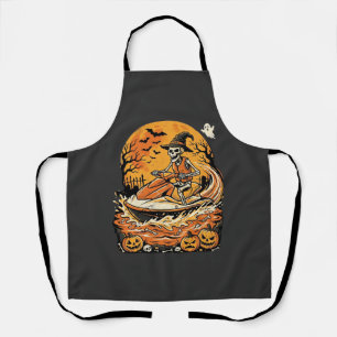 Jet Ski Halloween Skeleton Witch Pumpkin Design_1 Apron