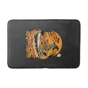 Jet Ski Halloween Skeleton Witch Pumpkin Design_1 Bath Mat