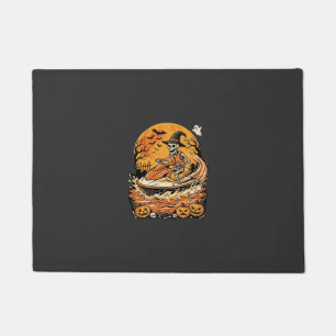 Jet Ski Halloween Skeleton Witch Pumpkin Design_1 Doormat