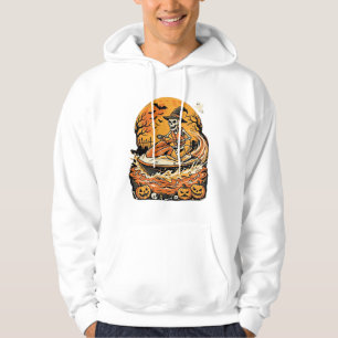 Jet Ski Halloween Skeleton Witch Pumpkin Design_1 Hoodie
