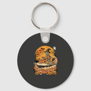 Jet Ski Halloween Skeleton Witch Pumpkin Design_1 Key Ring
