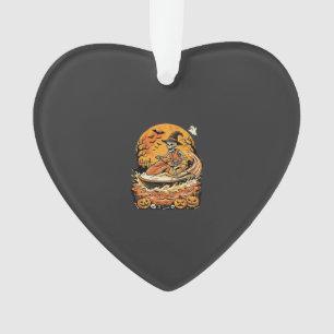 Jet Ski Halloween Skeleton Witch Pumpkin Design_1 Ornament