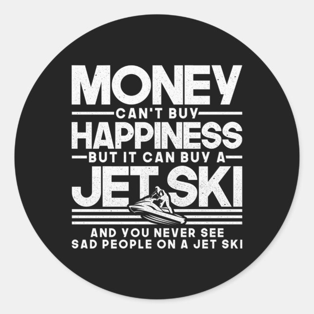 Jet-Ski Hapess Water Sports Classic Round Sticker (Front)
