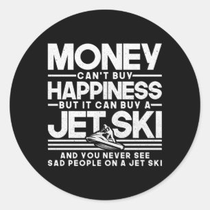 Jet-Ski Hapess Water Sports Classic Round Sticker