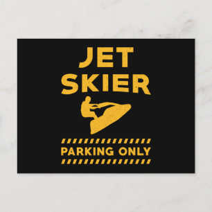 Jet Ski Jet Skier Parking Only Water Jet Skiing Postcard