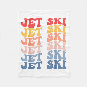 Jet ski jet skiing groovy fleece blanket