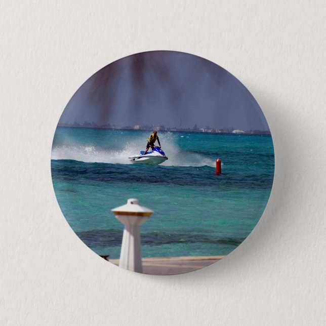 Jet Ski Paradise 6 Cm Round Badge (Front)