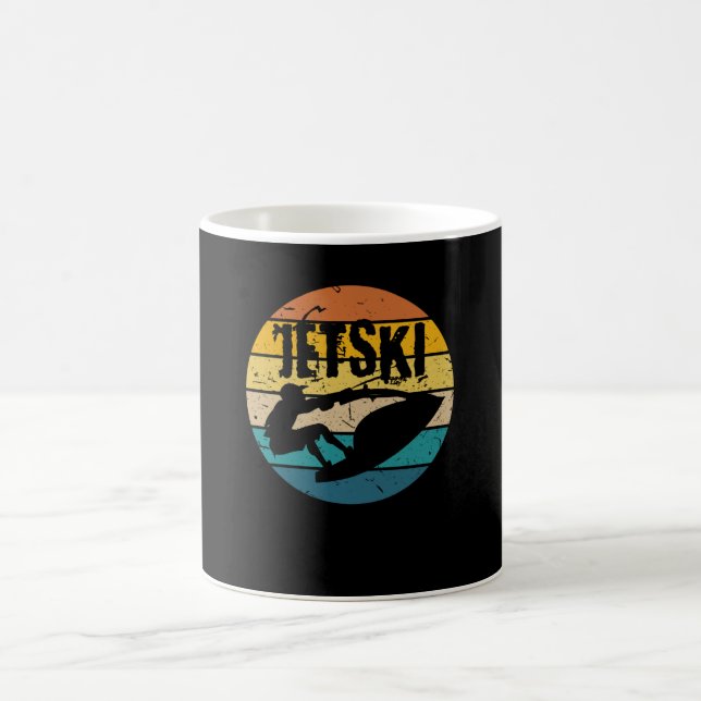 Jet Ski Retro Watersports Coffee Mug (Center)